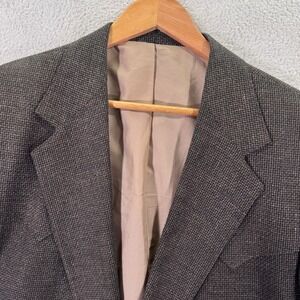 Taos Country Blazer Jacket Men 44R Brown Tweed Lined Western Work Casual Harmony